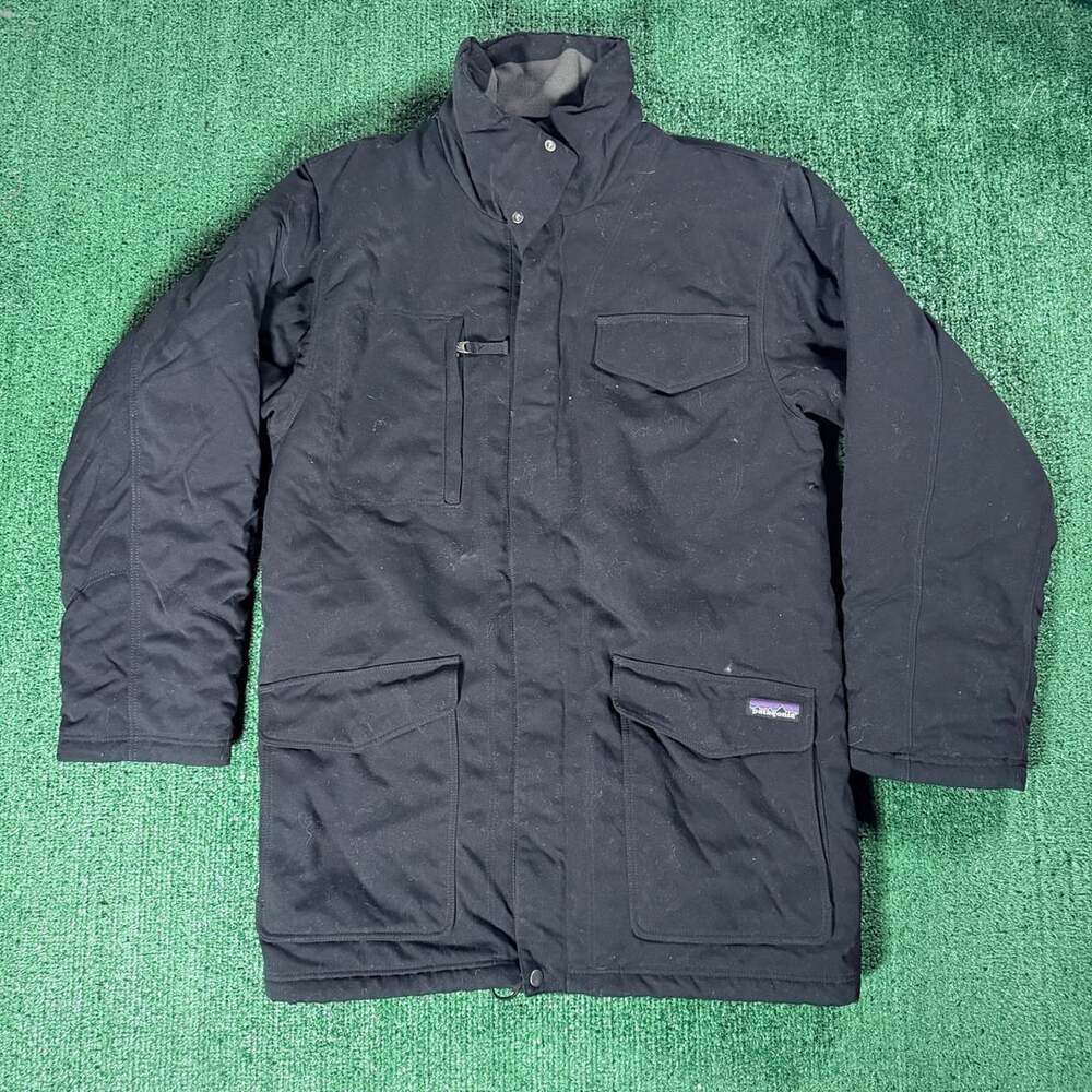 Patagonia Winter Parka Size Small Black Insulated Fleece Lined Jacket